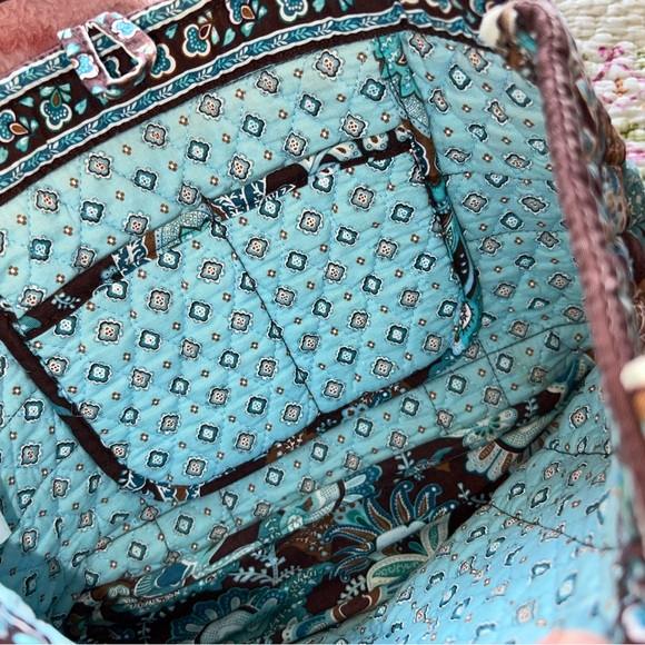 Vera Bradley Java Blue Print Small Tote purse - Picture 5 of 6